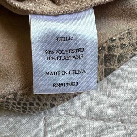 Revolve X Superdown Beige Faux Suede Snake Skin Print Wrap Skort - Medium - Picture 9 of 10